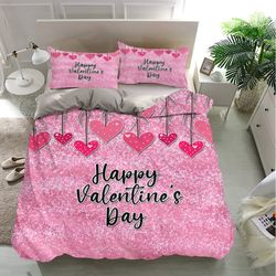happy valentines day bedding sets, happy valentines day bedding, bedroom decor, decorations for home bedding sets