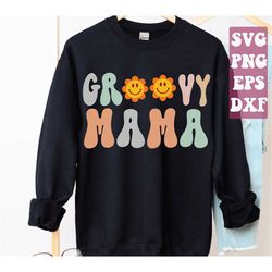 groovy mama svg, matching mom and dad svg, groovy dad svg png cricut cut file digital download