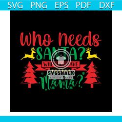who need santa when you have mama svg, christmas svg, mama svg