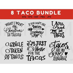 funny taco svg bundle, peace love tacos svg, taco twosdays svg, mexican food svg, birthday taco svg, valentine taco svg,