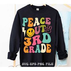 third grade svg, 3rd graduation svg, last day of school 2023, end of the year school svg, 3rd graduate gift, groovy scho