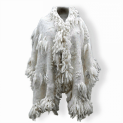 Felted gran shawl merino wool superfine silk fiber cotton fiber chiengora wool