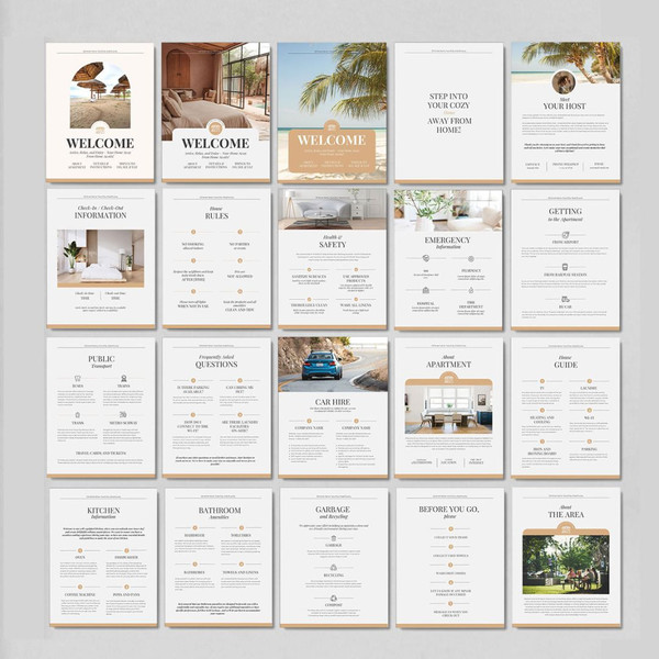 Airbnb welcome book template Canva, Airbnb guide, Beach house guest book, Luxury vacation rental, airbnb host bundle (8).jpg