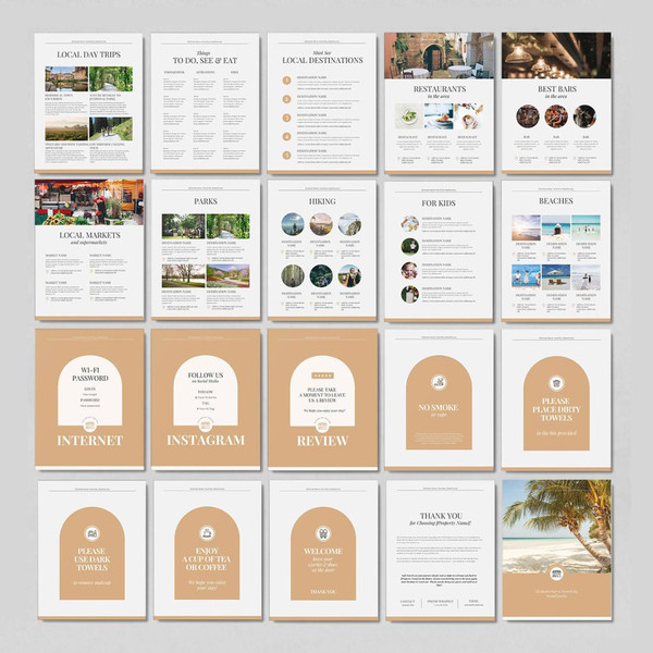Airbnb welcome book template Canva, Airbnb guide, Beach house guest book, Luxury vacation rental, airbnb host bundle (9).jpg