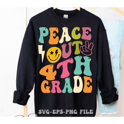 fourth grade svg, 4th graduation svg, last day of school 2023, end of the year school svg, 4th graduate gift, groovy sch