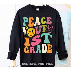 first grade svg, 1st graduation svg, last day of school 2023, end of the year school svg, 1st graduate gift, groovy scho
