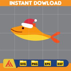 christmas shark svg, baby shark svg, dodo shark svg, daddy shark svg, christmas svg, instant download (12)