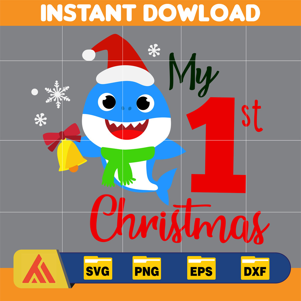 Christmas Shark Svg, Baby Shark Svg, Dodo Shark Svg, Daddy Shark Svg, Christmas Svg, Instant Download (31).jpg