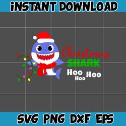 christmas shark svg, baby shark svg, dodo shark svg, daddy shark svg, christmas svg, instant download (32)