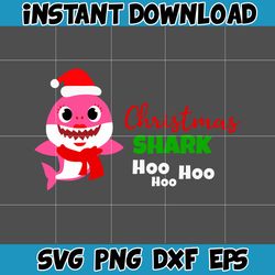 christmas shark svg, baby shark svg, dodo shark svg, daddy shark svg, christmas svg, instant download (33)