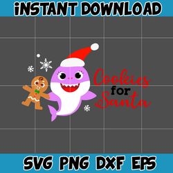 christmas shark svg, baby shark svg, dodo shark svg, daddy shark svg, christmas svg, instant download (38)