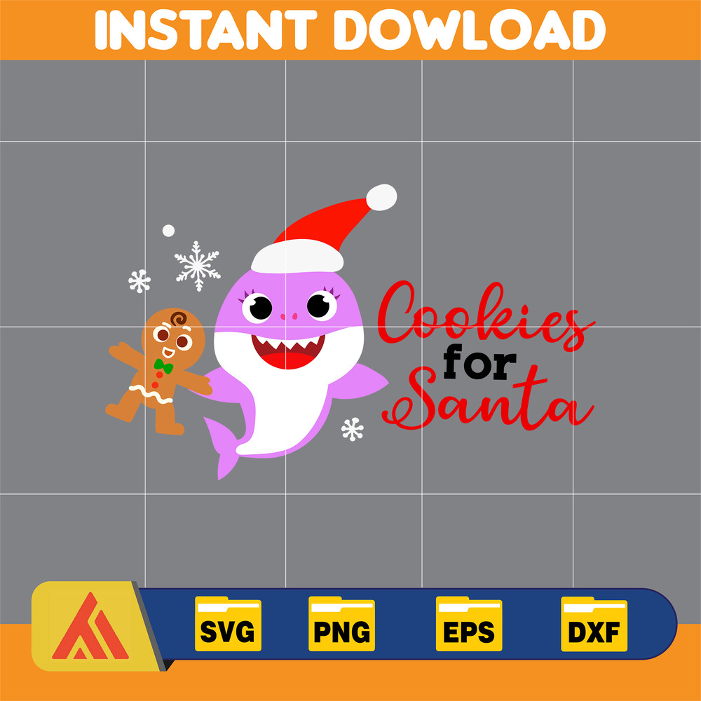 Christmas Shark Svg, Baby Shark Svg, Dodo Shark Svg, Daddy Shark Svg, Christmas Svg, Instant Download (38).jpg