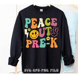 pre k svg, prek graduation svg, last day of school 2023, end of the year school svg, preschool graduate gift, groovy sch