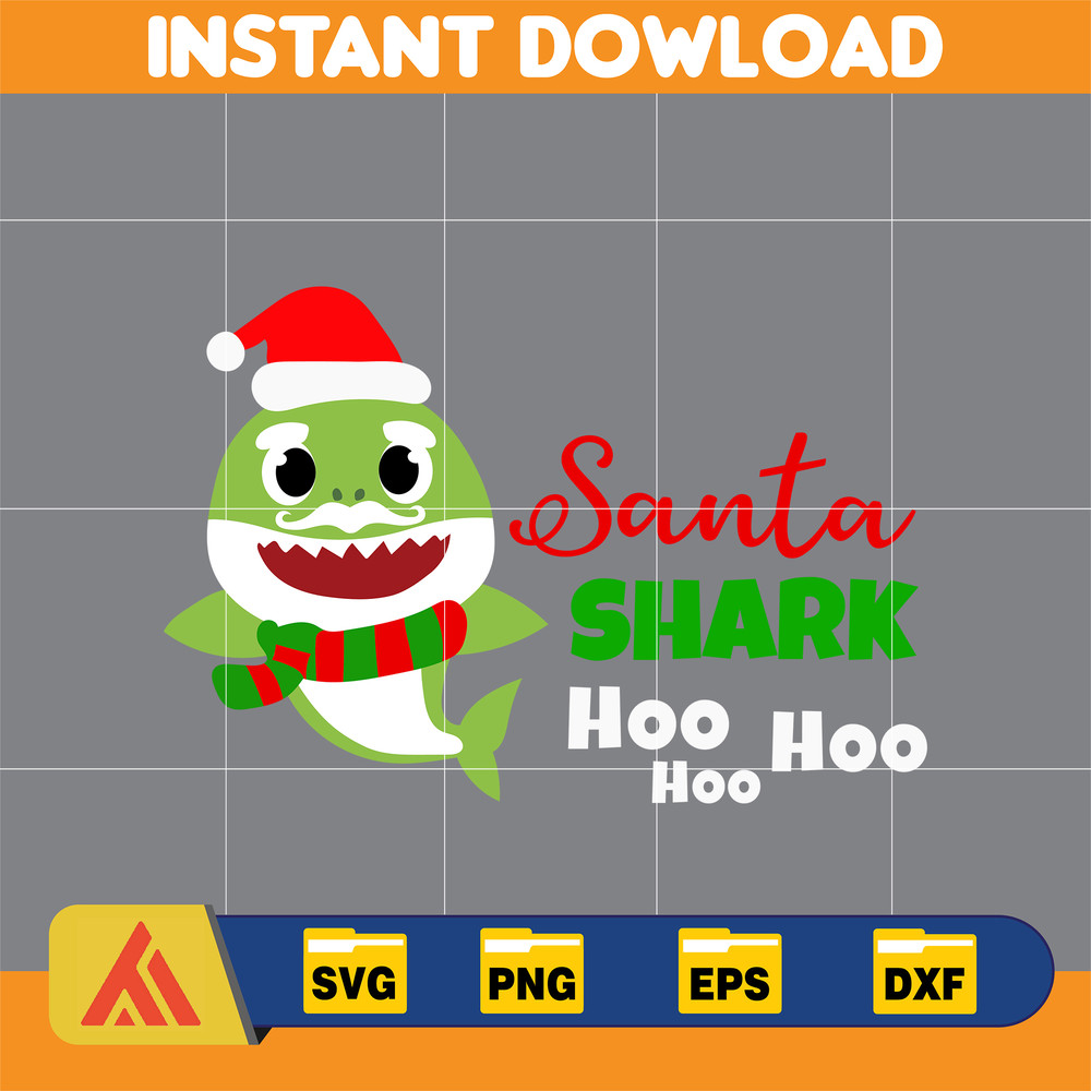 Christmas Shark Svg, Baby Shark Svg, Dodo Shark Svg, Daddy Shark Svg, Christmas Svg, Instant Download (59).jpg