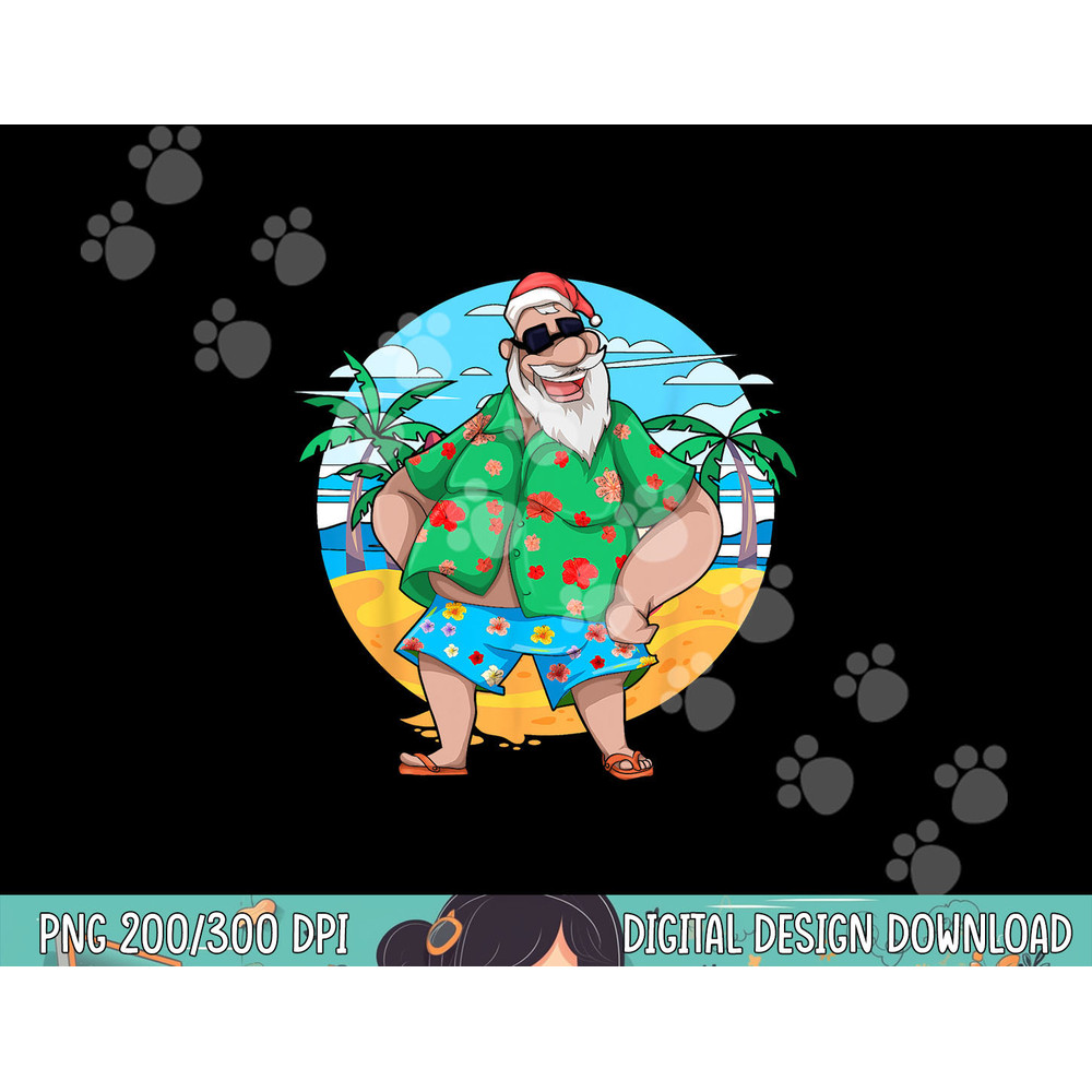 Tropical Summer Santa Claus Palm Trees Christmas In July png, sublimation.jpg