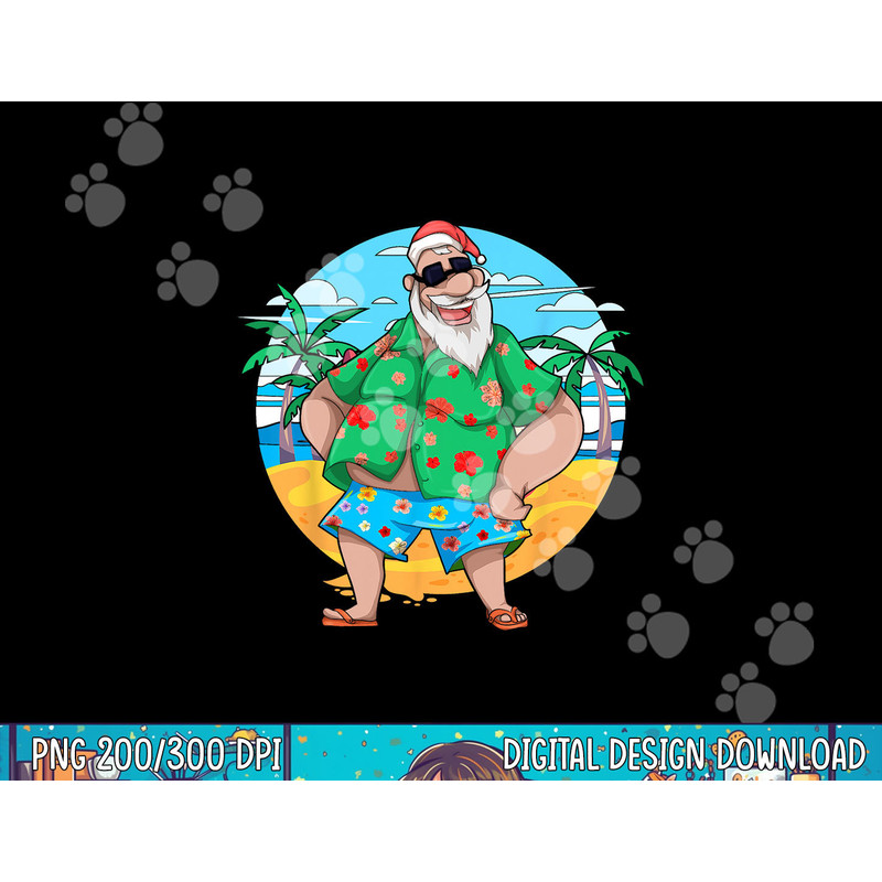 Tropical Summer Santa Claus Palm Trees Christmas In July png, sublimation.jpg