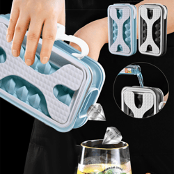 2in1 portable silicone ice ball mold ice maker water bottle ice cube mould bottle creative ice ball diamond curling