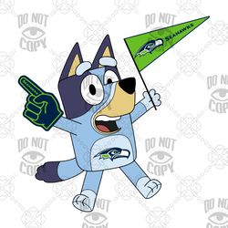Game Day Football Bluey clipart png Seahawks