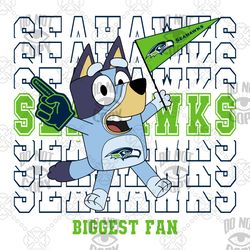 Game Day Football Bluey clipart png Seahawks Biggest Fan