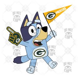 Game Day Football Bluey clipart png Green Bay Biggest Fan
