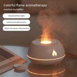 Flame Humidifier Aromatherapy Diffuser 7 Colors Light Home Air Humidifier 130ml Usb Room Fragrance Essential Oil Diffuse