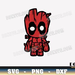 Baby Groot Deapool svg files for Cricut Silhouette Marvel Mashup PNG Sublimation Guardians of the Galaxy