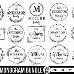 family monogram svg bundle, welcome sign svg, welcome svg bundle, farmhouse sign svg, porch sign svg, family sign svg