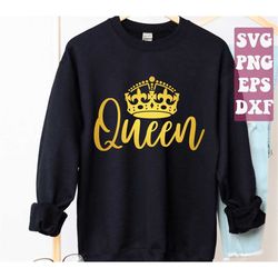 queen with crown svg, black woman crown svg, melanin svg, afro svg, dope svg, queen's crown svg, black women svg, queen