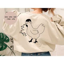 christmas chicken svg, christmas light svg, farm animal svg, chicken ornament, rooster svg, crazy chicken lady, western