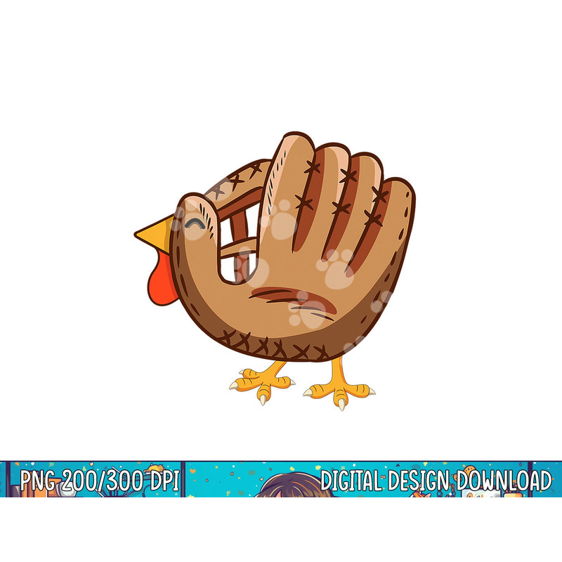 Turkey Baseball Glove Vintage Cute Thanksgiving Day Boys Mom png, sublimation copy.jpg