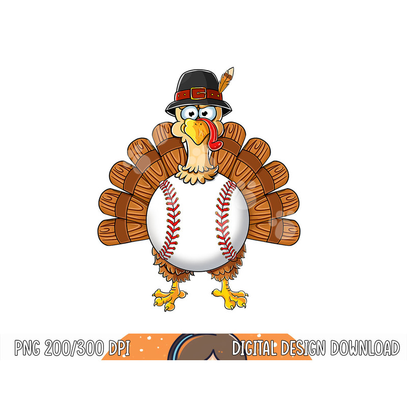 Turkey Baseball Thanksgiving Thankful Kids Boys Men Gift png, sublimation copy.jpg