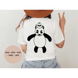 cowboy panda svg, panda svg, cute panda svg, cowboy hat svg, cute panda svg, panda vector svg, panda gift svg, panda shi
