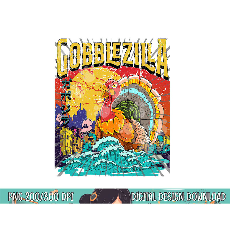 Turkey Day Thanksgiving Gobblezilla png, sublimation copy.jpg