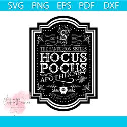 the sanderson sisters hocus pocus apothecary svg digital file
