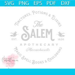 salem massachusetts apothecary halloween witch svg file