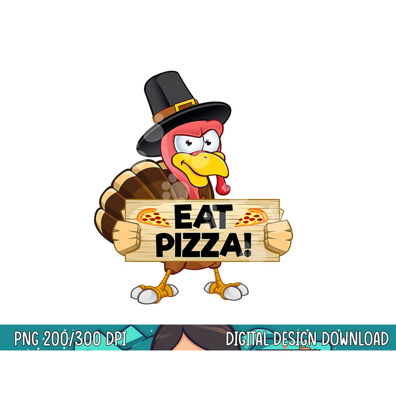 Turkey Eat Pizza Shirt Kids Adult Vegan Funny Thanksgiving png, sublimation copy.jpg