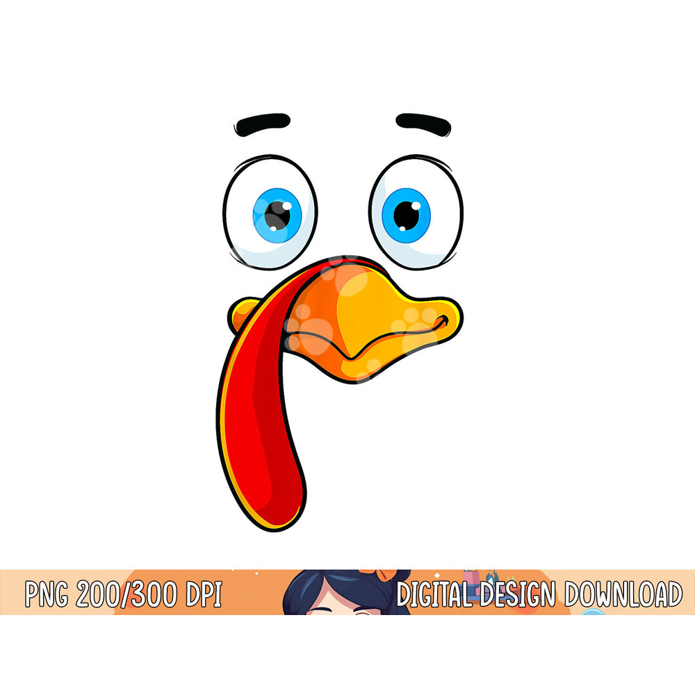 Turkey Face Funny Thanksgiving Costume Men Toddler Boys png, sublimation copy.jpg