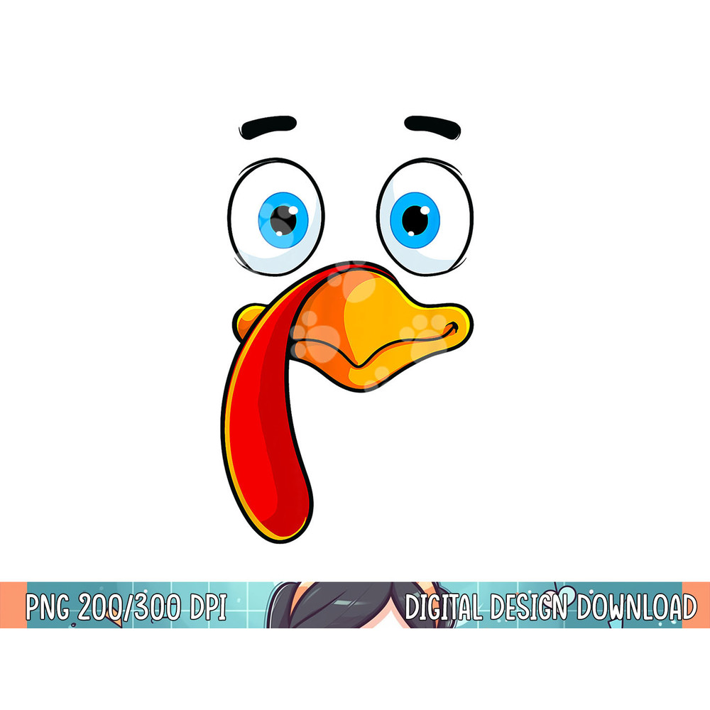 Turkey Face Funny Thanksgiving Costume Men Toddler Boys png, sublimation.jpg