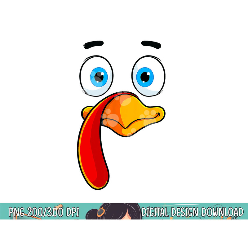 Turkey Face Funny Thanksgiving Costume Men Toddler Boys png, sublimation copy.jpg