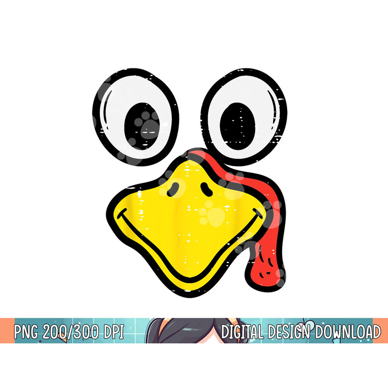 Turkey Face Happy Thanksgiving Men Women Boys Girls Kids png, sublimation.jpg