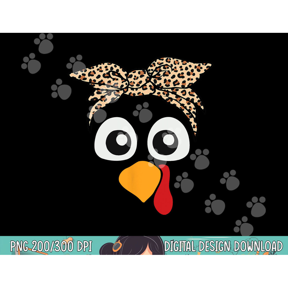 Turkey Face Leopard Headband Womens Thanksgiving Pilgrim png, sublimation copy.jpg