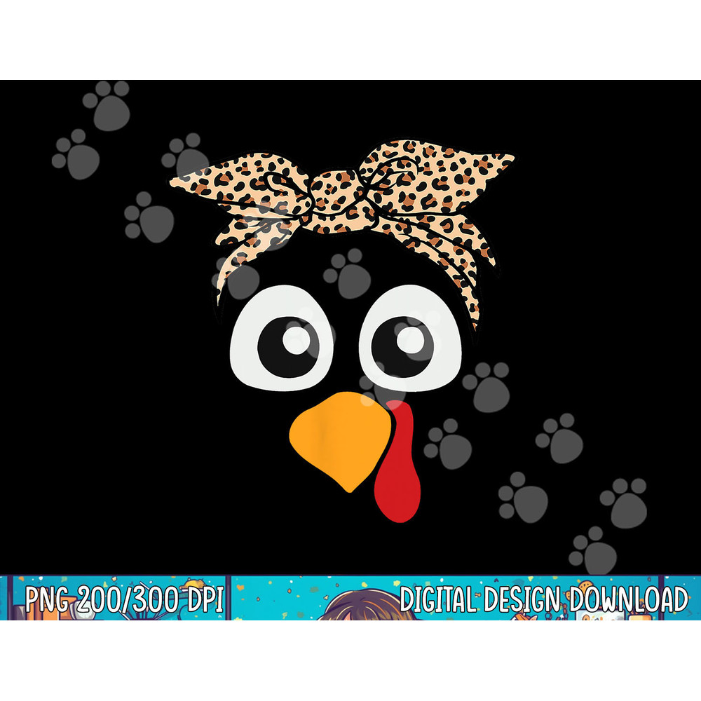 Turkey Face Leopard Headband Womens Thanksgiving Pilgrim png, sublimation copy.jpg
