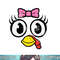 Turkey Face Ribbon Cute Happy Thanksgiving Women Girls Kids png, sublimation.jpg