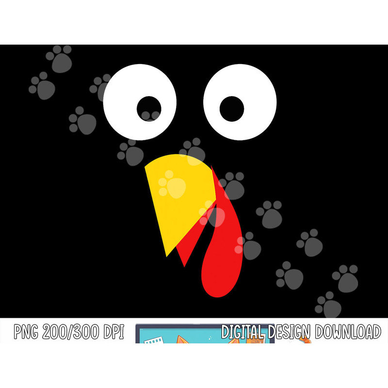 Turkey Face Shirt Thanksgiving Kids Adult Halloween Costume png, sublimation copy.jpg