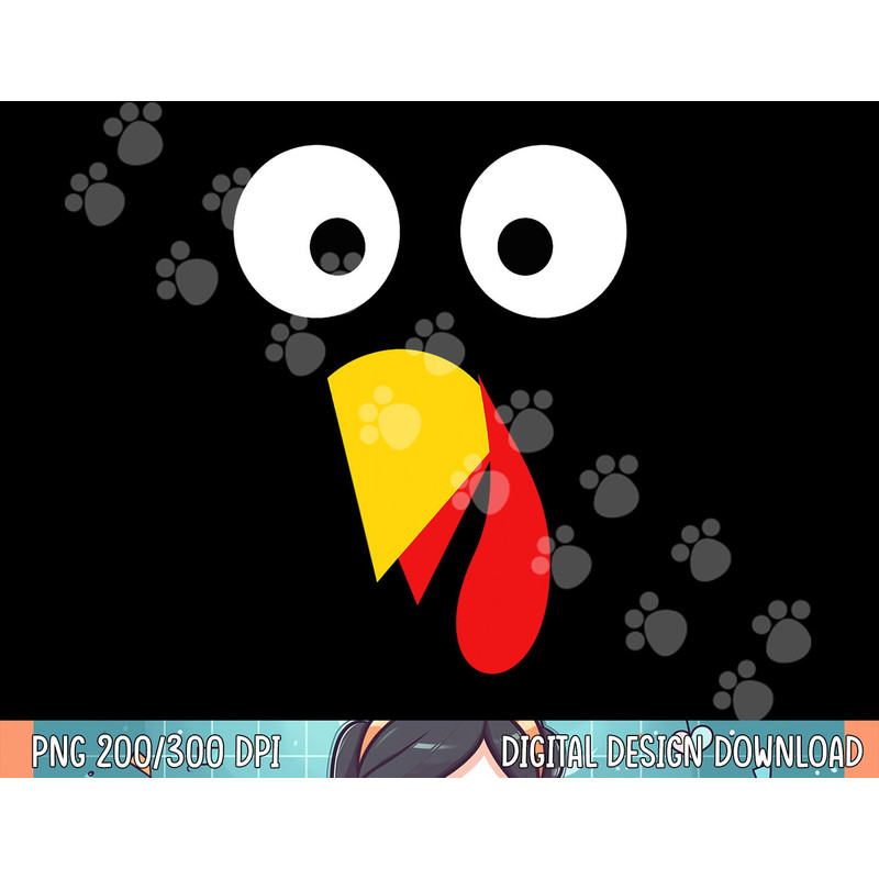 Turkey Face Shirt Thanksgiving Kids Adult Halloween Costume png, sublimation.jpg