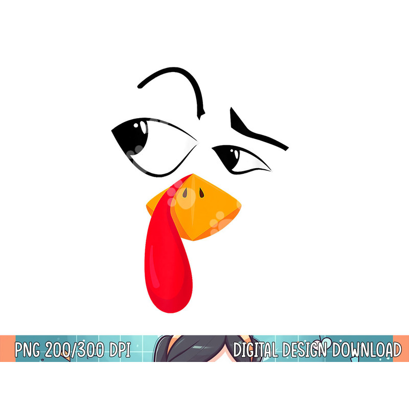 Turkey Face Tees Kids Adult Funny Halloween Thanksgiving png, sublimation.jpg