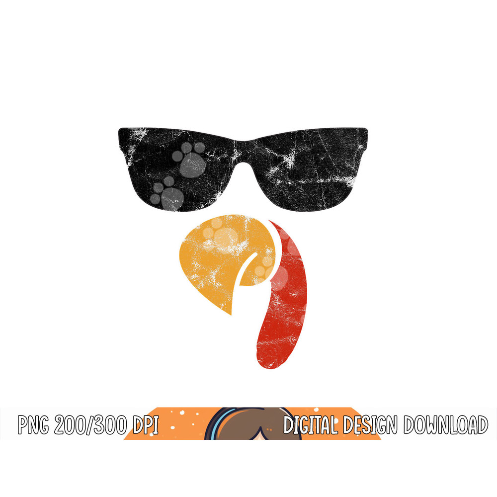 Turkey Face Thanksgiving Day Piligrim Gifts Trot Leg Day png, sublimation copy.jpg