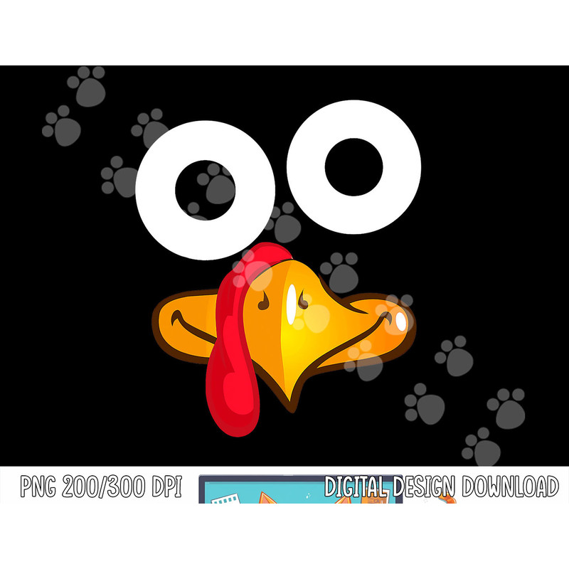 Turkey Face Thanksgiving Funny Costume png, sublimation copy.jpg