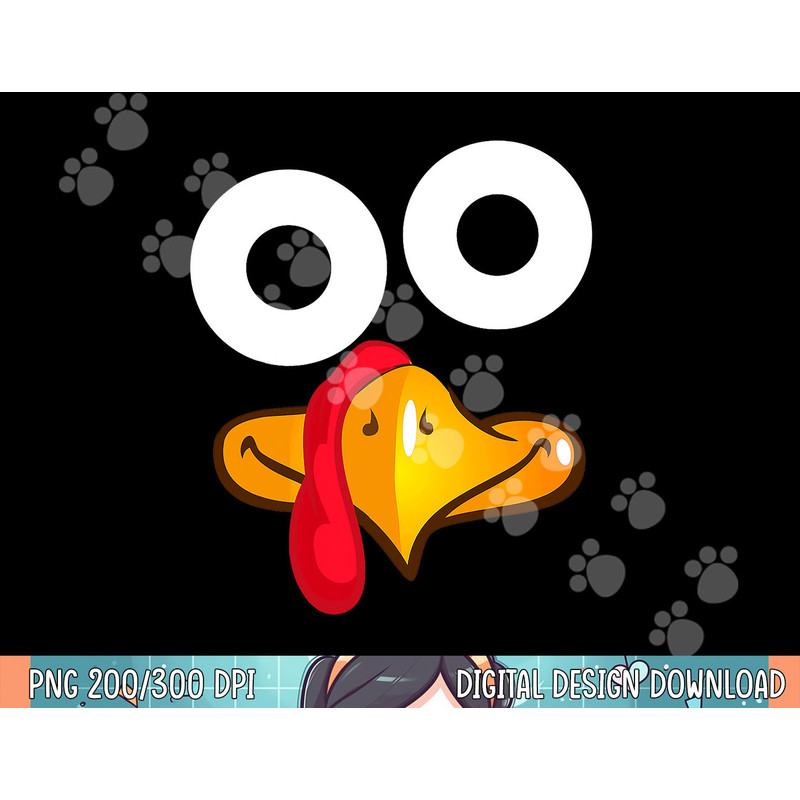 Turkey Face Thanksgiving Funny Costume png, sublimation.jpg