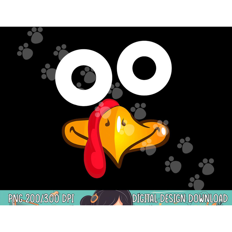 Turkey Face Thanksgiving Funny Costume png, sublimation copy.jpg